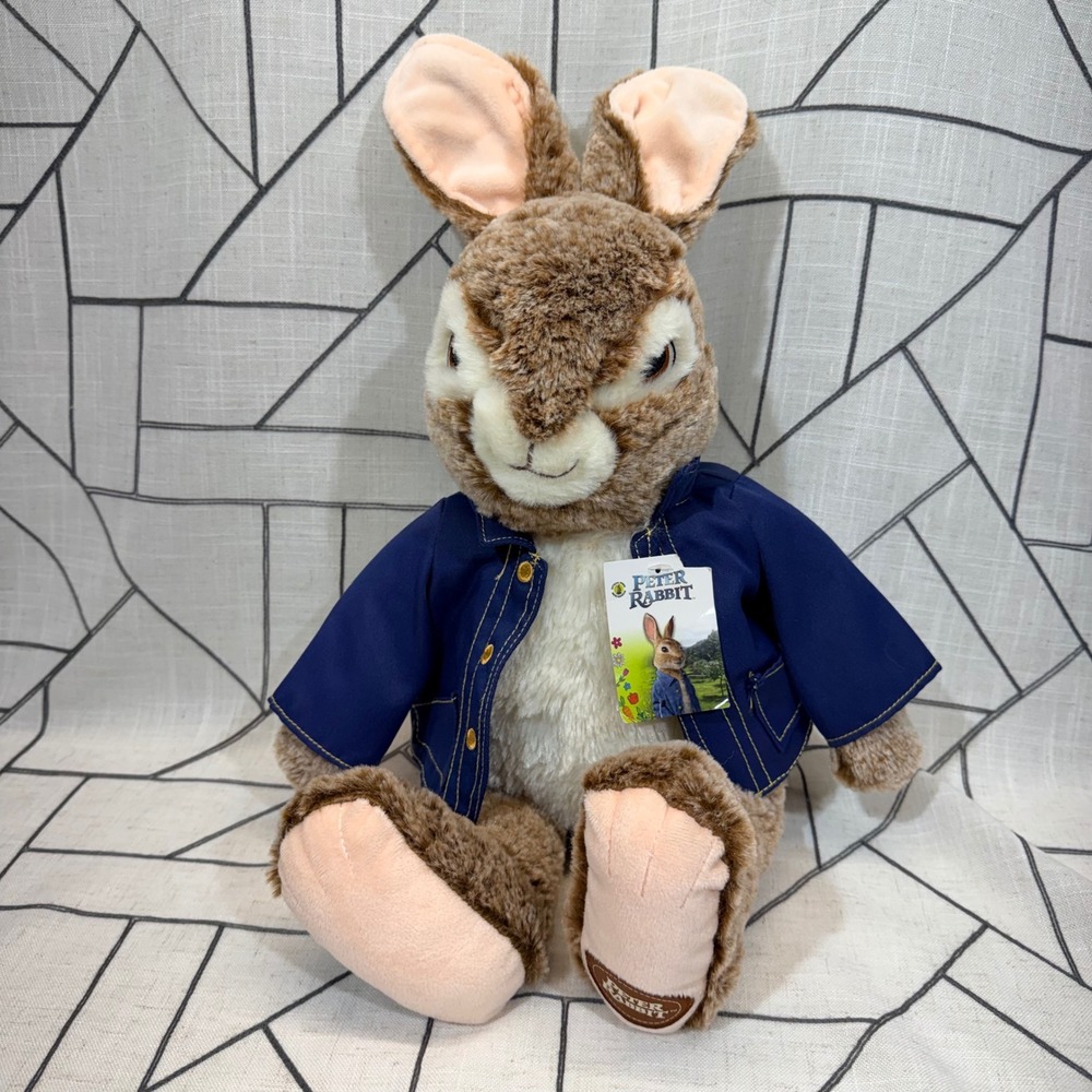 Dan Dee Peter Rabbit Plush 12" Brown Blue Jacket Stuffed Animal Toy NWT 2019